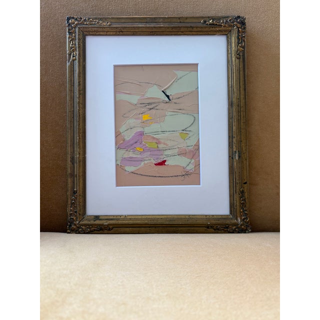 2020s Contemporary Alexis Walter Abstract Painting in Old Art Deco Frame For Sale - Image 5 of 6