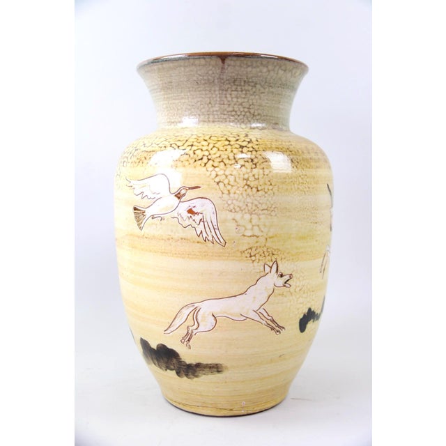 Harald Folmer Gross Mid-Century Modern Large Danish Porcelain Decorative Vase by Harald Folmer Gross For Sale - Image 4 of 9