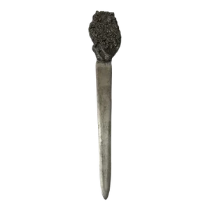 1970s Pewter Owl Letter Opener Tool