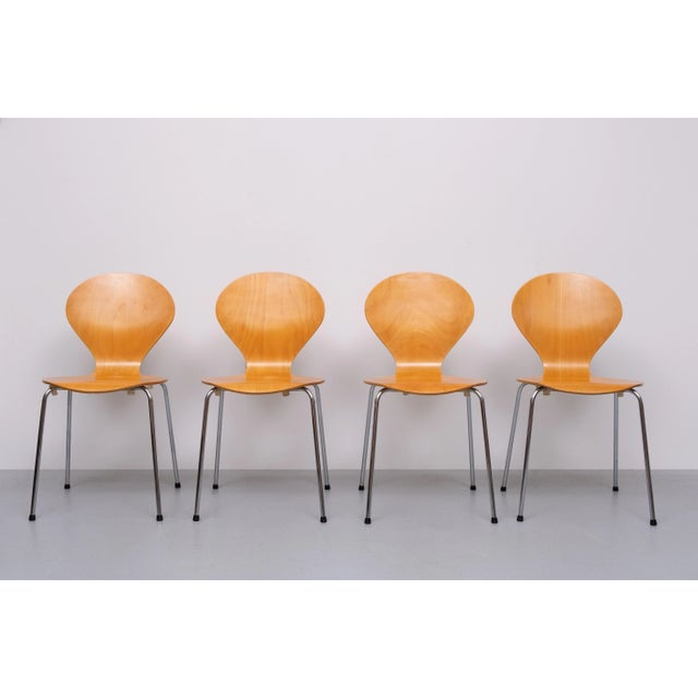 1990s Rondo Chairs in Beech Plywood, Denmark, 1990s, Set of 4 For Sale - Image 5 of 10