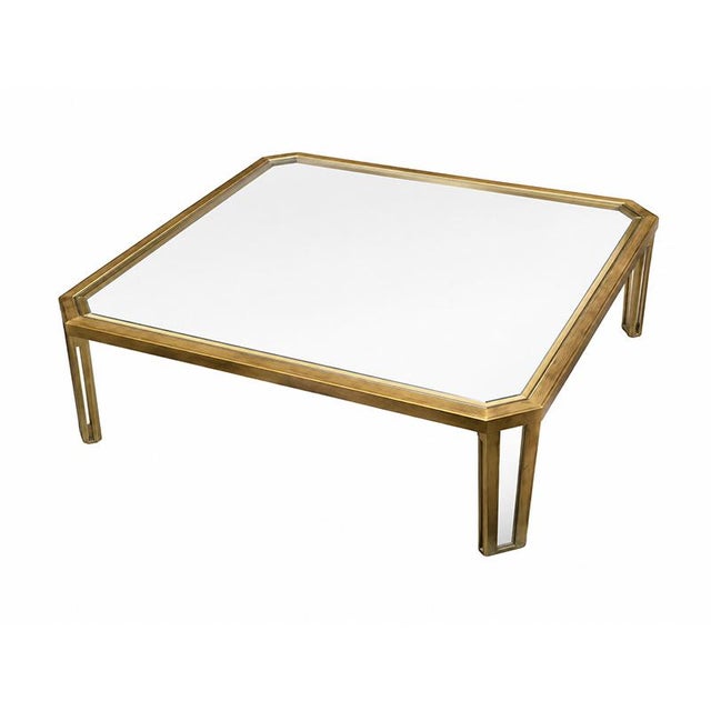 1970s Brass and Glass Coffee Table, 1970s For Sale - Image 5 of 5