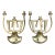 Pair Mid Century Modern Brass Sconces For Sale