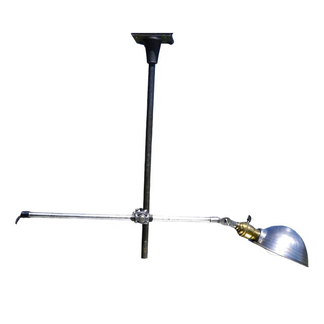 Vintage Ceiling Lamp with Hubble Socket and Shade from O.C. White, 1930 For Sale