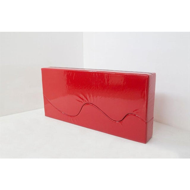 Space Age Red Vinyl Sofa Superonda from Archizoom, 1979 For Sale - Image 6 of 8