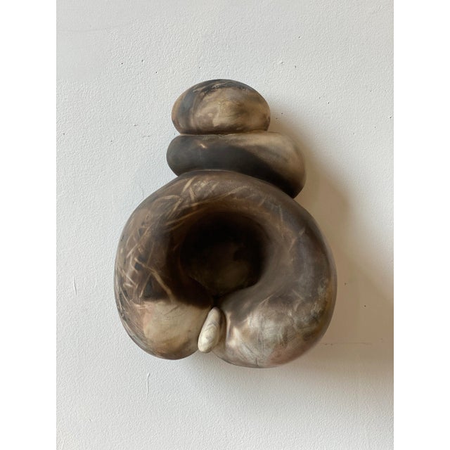 Circa 1980s Biomorphic Raku Sculpture For Sale - Image 11 of 11
