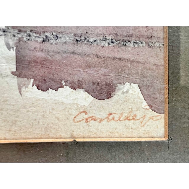 Paint Madrid El Rastro Mixed Media Watercolor Painting Signed Castellejo For Sale - Image 7 of 12