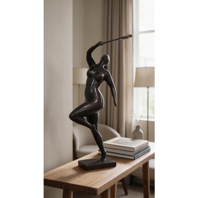"The Tennis Player" Contemporary Bronze Sculpture For Sale - Image 6 of 6
