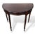 An elegant mahogany demi-lune hallway table, designed with a graceful half-moon form that sits neatly against a wall. The...