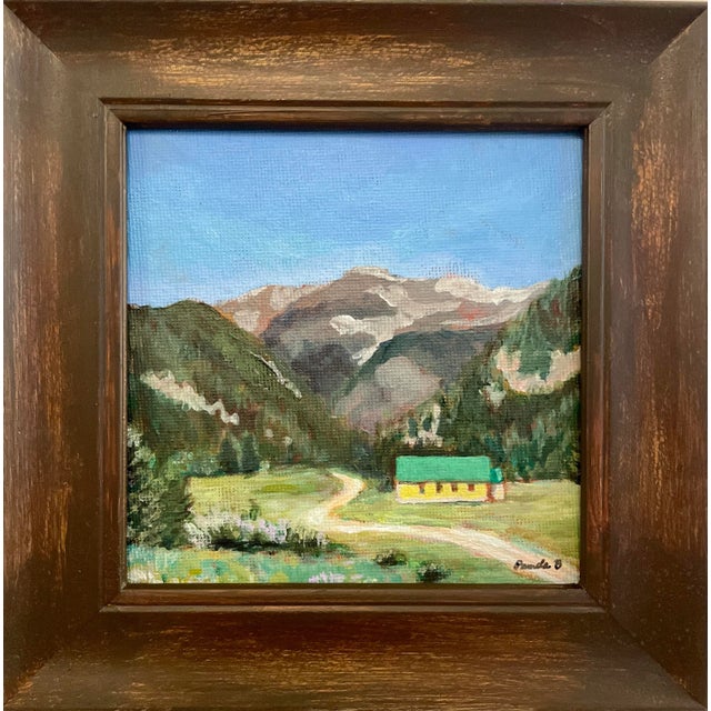 Green Contemporary Tolland Schoolhouse Colorado Painting – Rollins Pass Rocky Mountains Landscape For Sale - Image 8 of 11