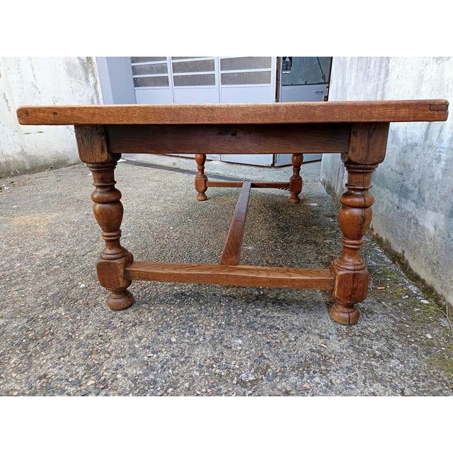 Antique Oak Farmhouse Table, 1890s For Sale - Image 11 of 18