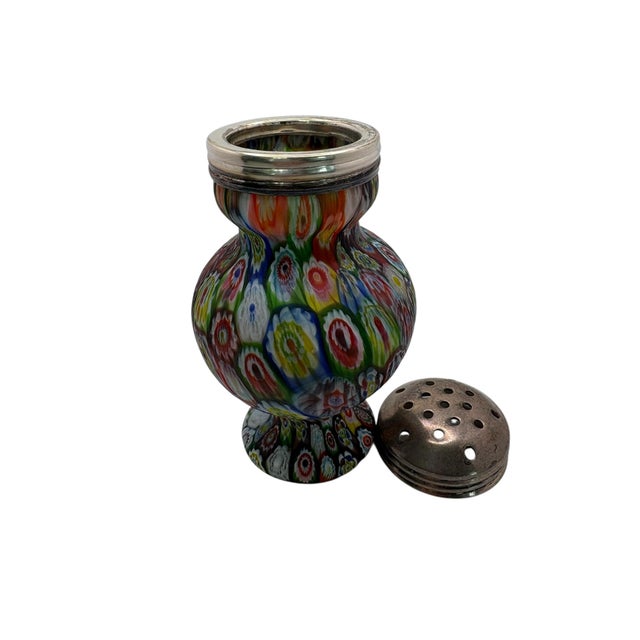 Glass 1930s Fratelli Toso Murano Glass Millefiori Muffinneer For Sale - Image 7 of 8