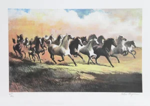 Helen Hayse, the Gray Stallion, Lithograph