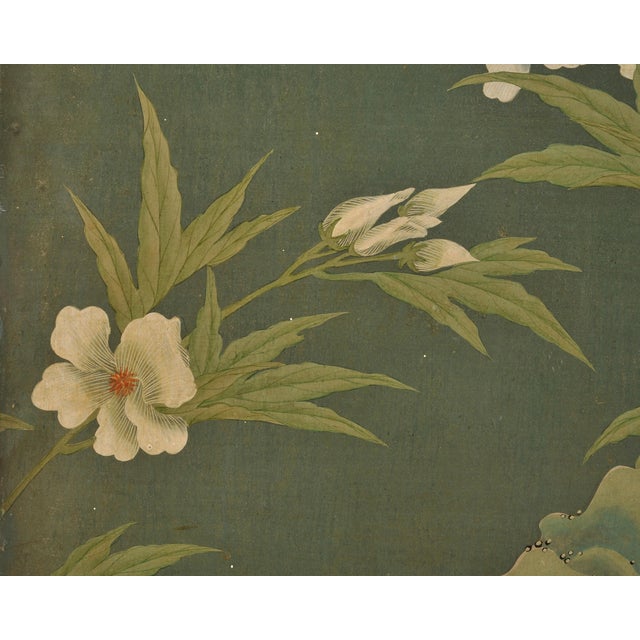 English Chinoiserie Decorated Flora and Fauna Folding Screen For Sale - Image 12 of 18