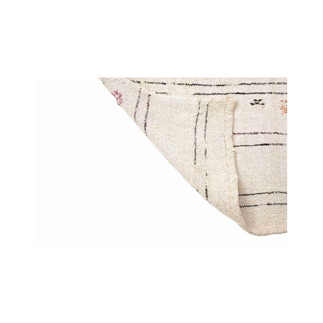 1950s Vintage Embroidered Hemp Kilim Runner - 2`3" X 7`10" For Sale - Image 5 of 6