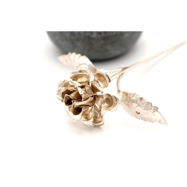 Silver Flower with Applications For Sale - Image 5 of 6