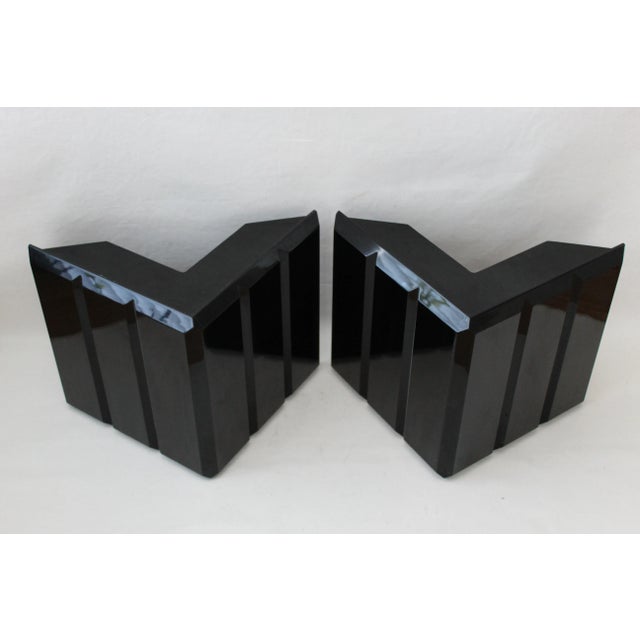 1980s Haziza Style Modern Black Acrylic Coffee Table For Sale - Image 5 of 12