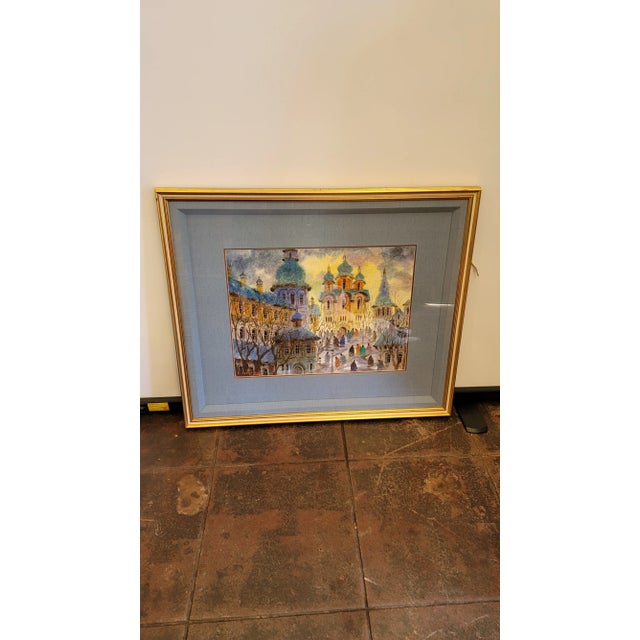 1990s Original Watercolor Anatole Krasnyansky Russia - Old Monastery For Sale - Image 5 of 7