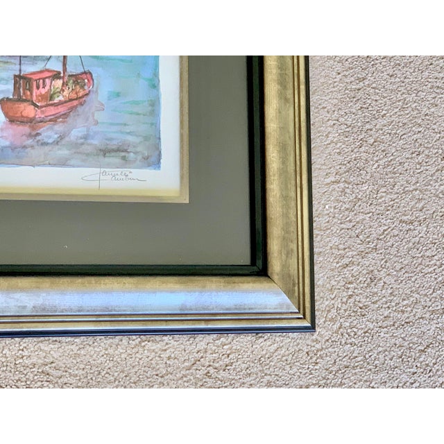 French Honfleur-Le Port Et La Lieutenance Seriolithograph by Daniele Cambier For Sale - Image 3 of 8