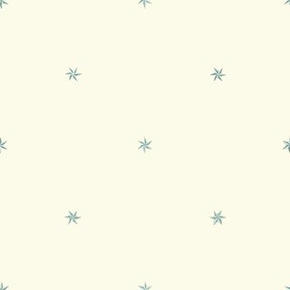 Etoiles Wallpaper by Paule Marrot in Cream and Blue For Sale