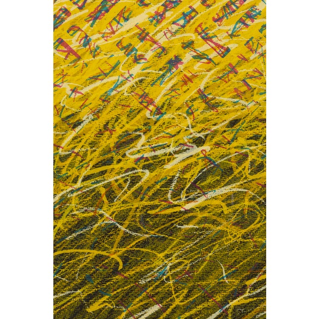 Yellow Norman Stewart, Simonkon 1988 Signed Screenprint on Paper, Edition 17/40 Framed For Sale - Image 8 of 8