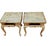 Wood Antique French Provincial Distressed Side Tables Set For Sale - Image 7 of 9