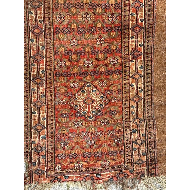 Pretty distressed antique serab runner with beautiful geometrical and stylized florals design and nice natural colours...