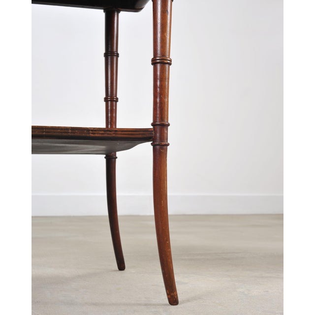 Pair of Regency Style Mahogany Leather Top Drink Side Tables For Sale - Image 15 of 18
