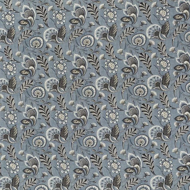 Sample - Schumacher Ursula Fabric in Delft For Sale