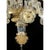 Traditional venetian "ca' rezzonico" murano glass wall sconce , full of hand-made details of blowing glass . full of gold-...