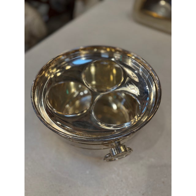 Vintage Italian Ice Bucket With Three-Compartment Insert, 1970s For Sale - Image 9 of 10