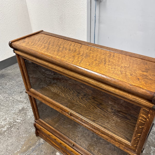 Globe-Wernicke Two Stack Barrister Bookcase, Circa 1930's For Sale - Image 9 of 12