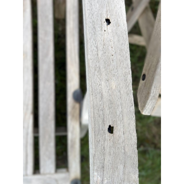 Early 20th Century British Teak Steamer Chairs With Solid Brass Hardware For Sale - Image 11 of 13