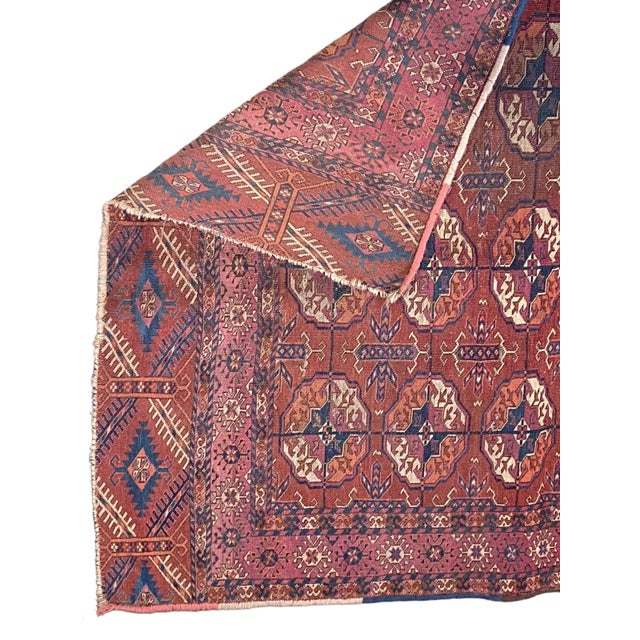 Antique Circa 1900 Fine Tribal Turkmen Tekke Wool Rug 47" For Sale In New York - Image 6 of 9