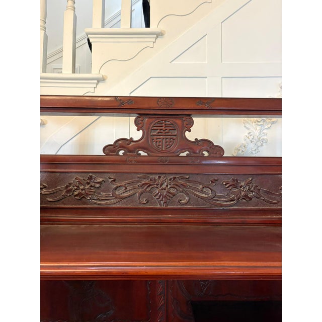 Antique Japanese Red Lacquer Hardwood Display Cabinet, 1860 For Sale - Image 13 of 18