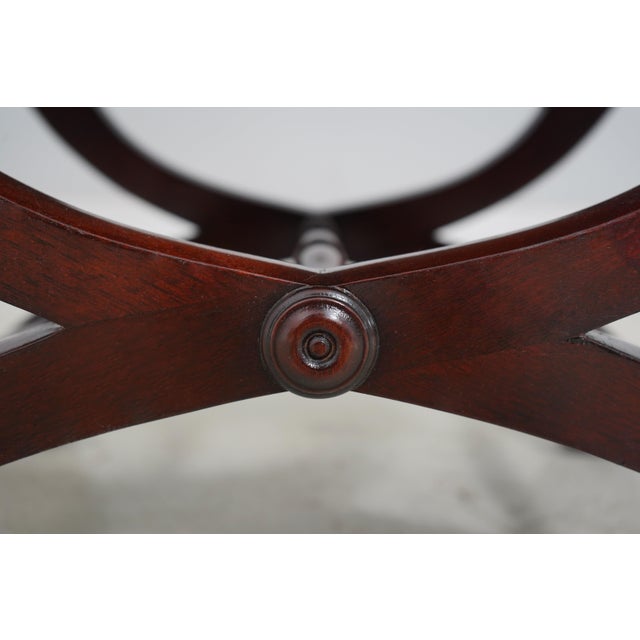 Vintage Federal Style Bench W. Brand New Upholstery For Sale - Image 11 of 12