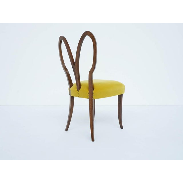 Art Deco Rabbit Chairs in New Yellow Velvet, Italy, 1940s, Set of 2 ...