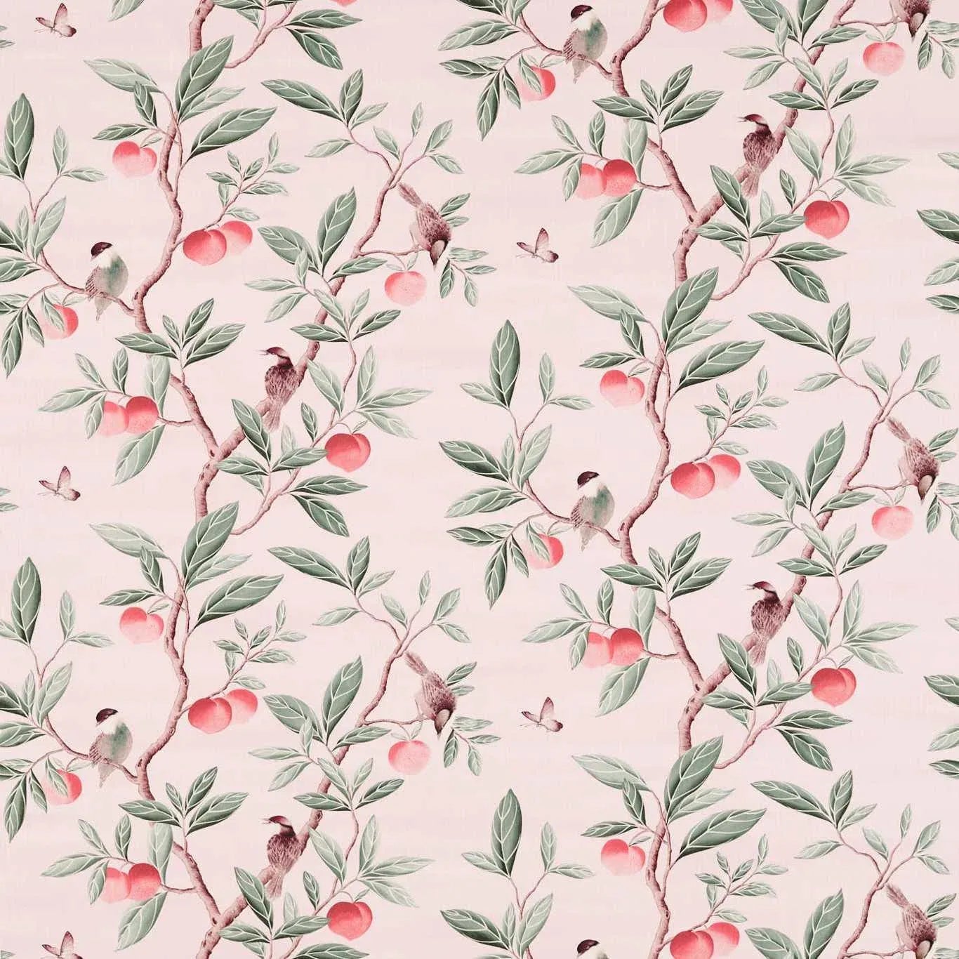 Harlequin Ella Fabric in Powder/ Sage / Peach - a Sample | Chairish
