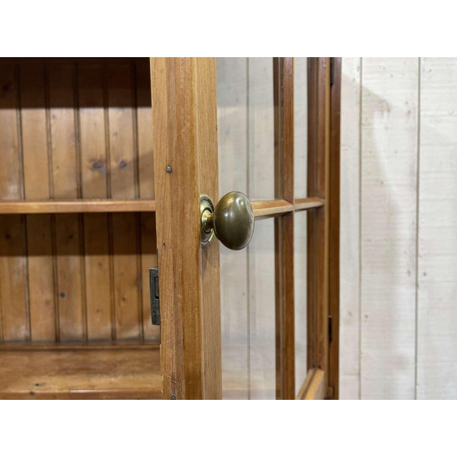 English Cupboard in Fir and Walnut, 1930s For Sale - Image 10 of 16