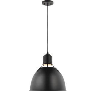 Thomas O'Brien By Visual Comfort Studio Huey 1-Light Pendant in Midnight Black For Sale