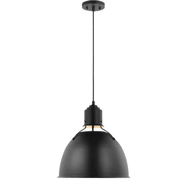 Thomas O'Brien By Visual Comfort Studio Huey 1-Light Pendant in Midnight Black For Sale