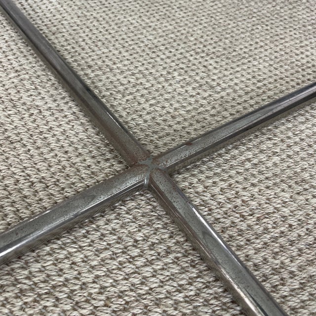 1990s Round Chrome and Thick Glass Coffee Table For Sale - Image 9 of 11