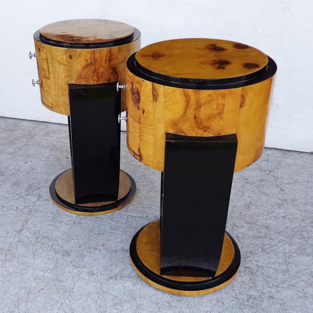 Tangerine Art Deco Style Nightstand For Sale - Image 8 of 11