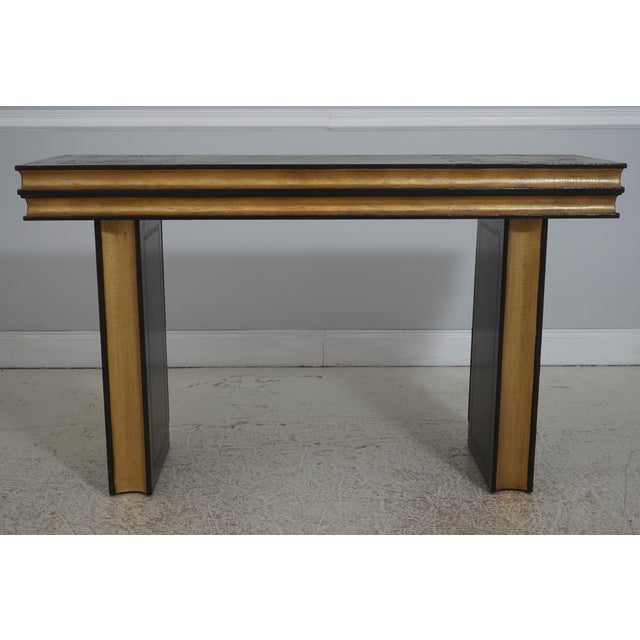 Maitland Smith Leather Wrapped 7 Drawer Console Sofa Table For Sale - Image 17 of 18