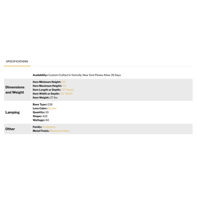 New Custom 72″w 10 Light Steel Pendant For Sale - Image 4 of 4