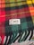 VTG Faribo Wool Stadium Blanket Red Green Gold Tartan Plaid Square 59x48