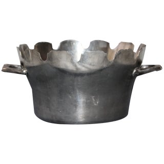 Silverplated Glass Cooler Silver Centerpiece, 1890s For Sale