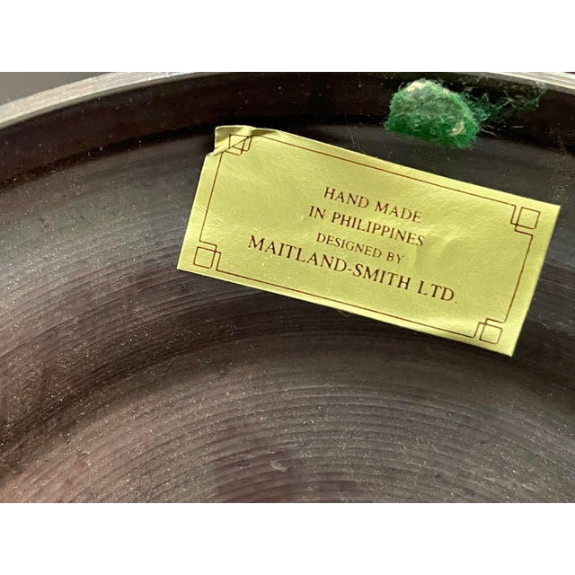 Paint Vintage Hand Painted Maitland Smith Enamel Lidded Urn For Sale - Image 7 of 8