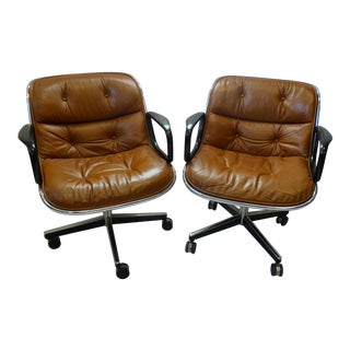 Charles Pollock Executive Office Chairs - a Pair For Sale