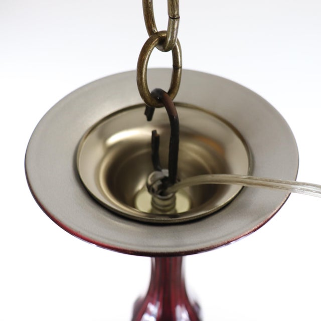 Glass Mid-Century Large Aubergine Murano Glass Silver Gilt For Sale - Image 7 of 12