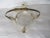 Antique 1900s Gold Ornate Metal Frame and Crystal Bowl Star Bust Pattern Brides Basket For Sale - Image 4 of 9